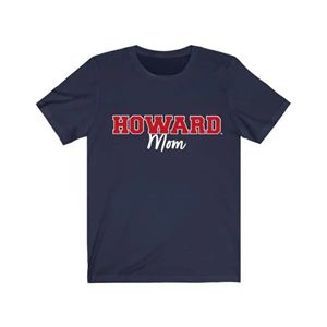 Camisetas con estampado de mamá y papá DE LA Universidad de Howard, camisetas formales de punto transpirables Family College Spirit, logotipo frontal a juego Spirit Wear - Product Image 3