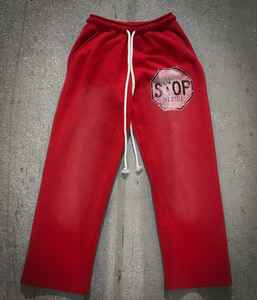 กางเกงวอร์มทรงถุงซักแบบกรดออกแบบได้ตามต้องการมีฮู้ดพิมพ์ลายซีดกันแดดด้วยเทคนิคการปักโดยตรงจากผู้ผลิต - Product Image 5