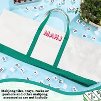 Sac de transport en toile pour tuiles et plateaux de Mahjong américain, vide, pour accessoires de jeux de tuiles, cadeaux