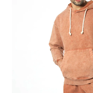 Vente flash : Survêtement décontracté pour homme, hiver, effet délavé, couleur personnalisée, haute qualité, 100% coton - Product Image 2