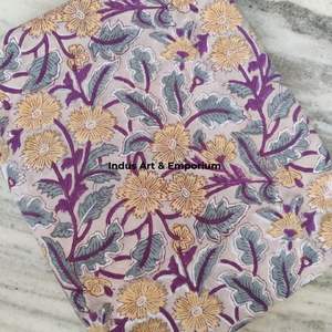 Block Print Cotton Cambric 60X60 <b>Running</b> Fabric Traditional Jaipuri Print Cotton Fabric - Product Image 3