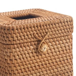 Boîte à mouchoirs en rotin, boîte de rangement carrée faite à la main, écologique, naturelle, décoration intérieure et extérieure, vente en gros du Vietnam - Product Image 4