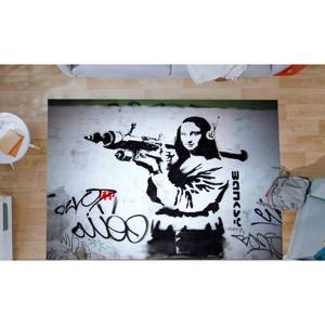 Tapis Banksy Mona Lisa : Tapis antidérapant lavable en machine, tapis en chenille - Product Image 4