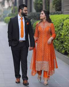 NOUVEAU DESIGNER FÊTE WEAR CHINE SEQUENCES TOP DE TRAVAIL AVEC DUPATTA - Product Image 2