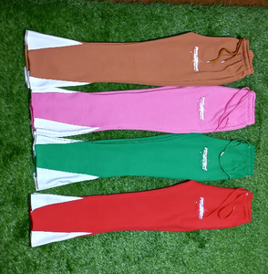 Alta calidad personalizado multicolor Puff impresión Vintage ácido lavado Oversize Sudadera con capucha Flare pantalones de chándal hombres Streetwear chándal - Product Image 6