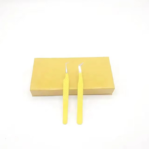 Boîte d'emballage en carton pour pince à épiler de service OEM Boîte de greffe de deux pinces jaune avec pince à épiler de qualité supérieure - Product Image 3