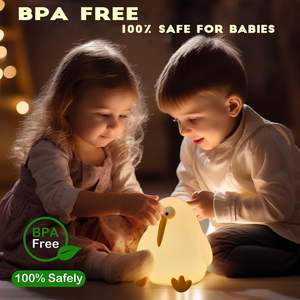 Lampe de nuit rechargeable en silicone souple de style moderne avec motif d'oiseau kiwi pour l'éclairage de chevet - Product Image 3