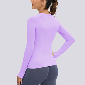 Chemises de compression pour femmes en coton vierge personnalisé uni Chemises de compression pour femmes à prix abordable - Product Image 2
