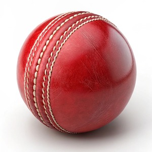 Bola dura de cuero duradero para Cricket y Match Play Bola planificada de color rojo blanco amarillo - Product Image 2