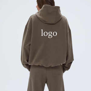 Custom Drop Shoulder Pullover Hoodie Unisex Terry Over Size Hoodie Washed Color Hoodies Wholesale Muko Martial Arts Products - Product Image 4