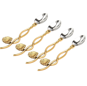 Ensemble de six couverts en acier inoxydable, vaisselle, couverts en métal argenté pour la cuisine - Product Image 3