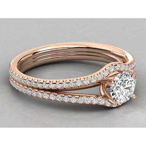Bague solitaire en or 18 carats pour femmes avec diamant de laboratoire - Product Image 2