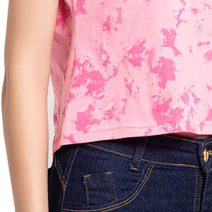 Venta al por mayor ácido lavado camiseta de gran tamaño para las mujeres Casual algodón clásico ácido lavado camisetas de gran tamaño para la camisa de las mujeres - Product Image 6