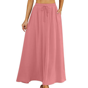 กระโปรงยาวของผู้หญิงระบายอากาศได้ดีสีพื้น - Product Image 3