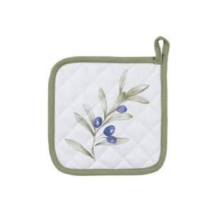 Respetuoso con el medio ambiente 100% algodón bordado acolchado resistente al calor de bajo costo OEM ODM logotipo personalizado Oliva hecho en La India soporte para maceta - Product Image 1