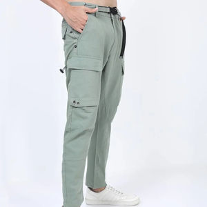Pantalones Cargo Tácticos Casuales para Hombre, Ligeros, 100% Algodón, Cintura Alta, Estilo Recto para Exteriores, Duraderos, de Secado Rápido, con Botones - Product Image 4