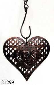 Colgante de pared de Metal en forma de corazón hecho a mano Vintage para decoración del hogar nuevo Metal colgante de Navidad Corazón de Metal negro para la venta - Product Image 4