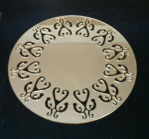 Onirique Vente en gros Acrylique élégant Décoration de mariage Chargeurs d'or Récif d'or Assiettes pour le dîner - Product Image 4