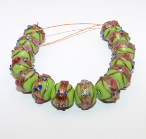 Handmade Blue Crystal Lampwork & Glass <b>Beads</b> Plain Style for Jewelry Crafting Decoration & <b>Curtain</b> Making Loose <b>Beads</b> 14mm - Product Image 6