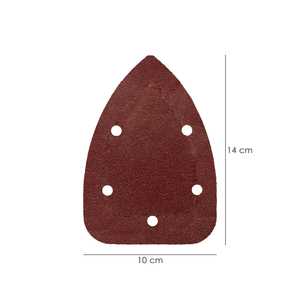 Lija Ricambio Velcro Delta 140x100 mm. Con Foro Grano 120 (10 Pezzi) - Product Image 2