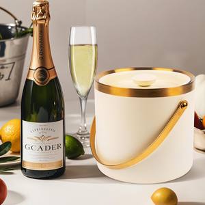 Elegant Stainless Steel <b>Ice</b> <b>Bucket</b> <b>with</b> <b>Lid</b> and Gold Handle Soft Matte Finish Insulated Design for Luxury Home Bar Entertaining - Product Image 2