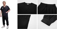Ensemble de blouses médicales unisexe élégant en denim, léger, avec détection d'aiguilles, pour équipes médicales et hôpitaux, facile à laver, en mélange de coton, personnalisable