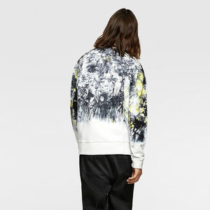 Sudadera de mezcla de algodón con tinte de corbata blanqueado de alta calidad, ropa de calle personalizada, sudaderas de cuello redondo con tinte de corbata para hombre - Product Image 3