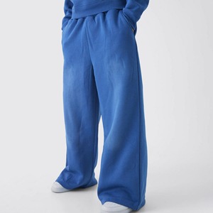 กางเกงวอร์มทรงแบ็กกี้ผ้าฟลีซคุณภาพสูง 400 GSM ซักแบบ Acid Wash สำหรับผู้ชาย สไตล์ลำลอง ทรงหลวม ขากว้าง ทรงบาน สตรีทแวร์ - Product Image 4