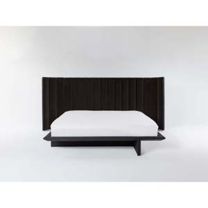 Modern Luxury Backstage King <b>Bed</b> by Queen Size Soft Upholstered Oak Storage Tufted Feature for Contemporary Bedroom Furniture - Product Image 2