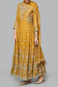 ANARKALI lourd avec pantalon orné de belles perles de verre de cristal, DABKA, travail pour fête/mariage @ 2022 - Product Image 2
