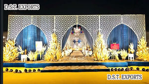 Impresionantes Marcos de Paneles Metálicos para Decoración de Eventos, Decoración Exclusiva para Escenarios de Recepción, Paneles Metálicos Modernos para Decoración de Escenarios de Boda, Fiji - Product Image 2
