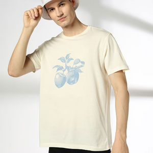 เสื้อยืดคอวีแขนสั้นทรงปกติ ผ้าคอตตอนถัก 100% คุณภาพสูง ลายพิมพ์  ไซส์ใหญ่ สำหรับผู้ชาย ขายส่ง แต่งขอบตัดสี - Product Image 4