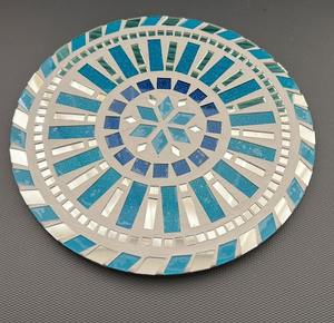 Cadre photo en verre écologique fait à la main, incrustation de mosaïque de qualité supérieure, cadre décoratif mural ou de table, cadeaux faits à la main, décoration intérieure - Product Image 4