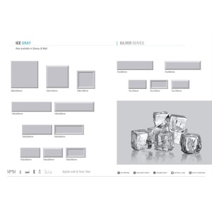 กระเบื้องเซรามิคสีเงินเทาชุด150x150 75x300 75x200 108x108 200x200 100x400 100X300x100 75x200มม. - Product Image 2