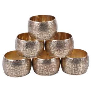 Servilleteros de latón con un acabado antiguo atemporal e ideales para bodas y banquetes y elegantes ajustes de mesa para el hogar - Product Image 6