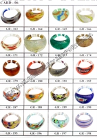 Anneaux en verre de Murano Millefiori colorés anneaux en verre colorés bijoux de mode anneaux en verre fabriqués à la main pour les femmes pour la vente en gros