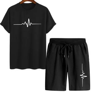 Sweatsuit Tee <b>T</b>-shirt Short Set Tracksuit Summer Clothes Piece 2 Sweat <b>T</b>-Shirt And <b>Track</b> Shorts Set For Men FIGHTER BRO - Product Image 1