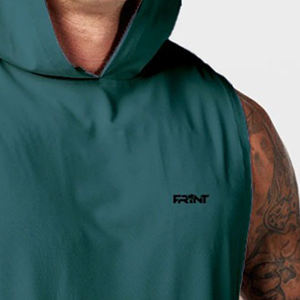 Débardeur à capuche sans manches pour homme Chemise légère d'entraînement de musculation T-shirt musculaire d'été Vêtements de course à pied pour le sport - Product Image 3