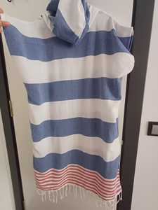 Poncho de algodón turco con capucha, modelo marino colorido, secado rápido, absorbente de agua, lavable, estándar, buena calidad, playa, piscina, Spa - Product Image 6