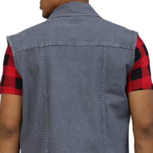 เสื้อกั๊กยีนส์ผู้ชาย ระบายอากาศดี ซื้อเลย ลูกค้ามักซื้อพร้อมกับเทียบกับสินค้าที่คล้ายกัน เสื้อกั๊กยีนส์ผู้ชายแบบไม่มีแขน - Product Image 5