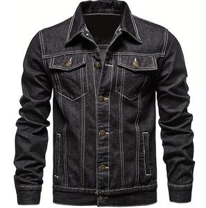 Chaquetas Vaqueras Delgadas de Camuflaje Personalizables al por Mayor con MOQ Bajo, Chaqueta Vaquera Transpirable con Bolsillos Delanteros y Logotipo para Hombre - Product Image 5