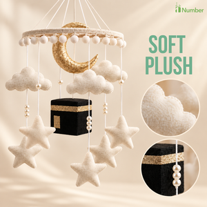 Móvil Islámico para Cuna con Diseño de Kaaba, con Recitación del Corán y Juguete de Peluche Suave - Product Image 2