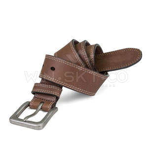 Ceintures en cuir décontractées personnalisées à marque privée, en cuir de vache, boucle en acier, durables, légères, écologiques, faible MOQ - Product Image 2