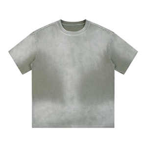 T-shirt pour homme à manches courtes, col rond, 100% coton, poids lourd, coupe classique, tissu tricoté léger, uni, écologique, personnalisable sur le devant - Product Image 4