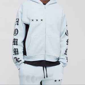 Conjuntos Deportivos Unisex de Última Moda, Pantalones Deportivos Holgados y Acampanados de Felpa Técnica Lisa y Sudadera con Capucha para Correr - Product Image 3