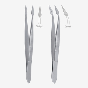 Pinces à épiler Splinter 12 cm courbées, pinces chirurgicales de dissection dentelées en acier inoxydable, instruments chirurgicaux - Product Image 3