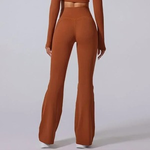 Best Selling XL High Waist Running Trousers for Women Customized Solid Plus Size Ladies' Pants Elastic Waist ODM/OEM Supply - Product Image 5