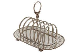 Estante para Tostadas Multifuncional de Acero Inoxidable de 5 Niveles, Diseño Moderno con Patas de Bola y Asa de Transporte para Vajilla - Product Image 6