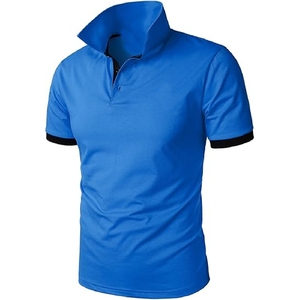 Polo deportivo personalizado de alta calidad para hombre, manga corta, secado rápido, seda helada, 100% algodón - Product Image 3
