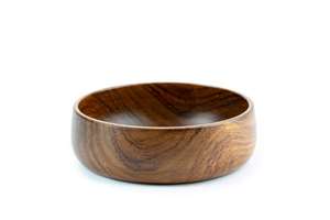 Ensemble de 4 bols ronds en bois pour servir et décorer la maison, brun - Product Image 5